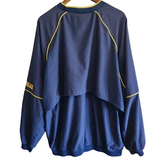 VTG Nike University of Michigan Windbreaker Mens XXL 2000s Pullover Blue - Picture 2 of 4